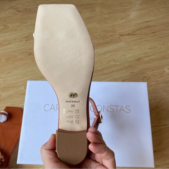 |Caroline Contas| Jane Sandal in Color Luggage NIB Size 36 - Picture 7 of 10